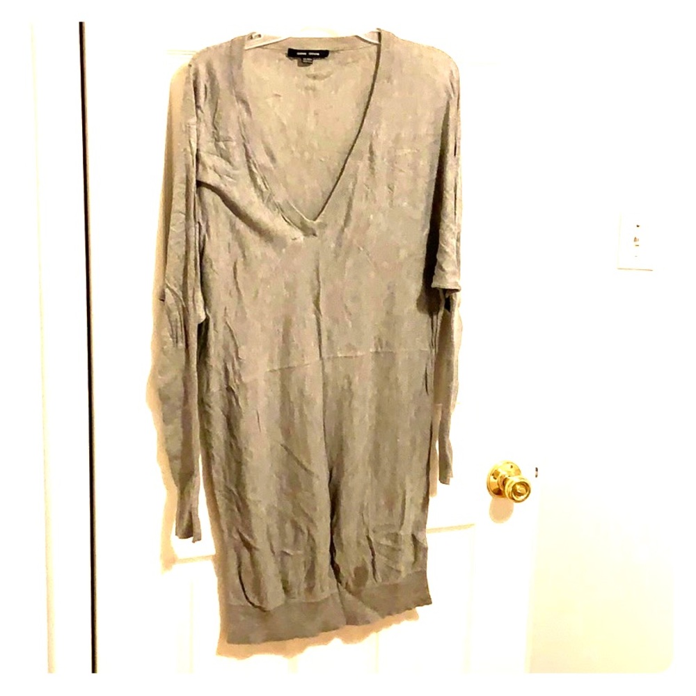 Grey Knitted Sweater Dress